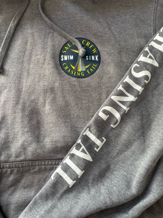 Salty Crew Gray Hoodie with Yellow & Blue Chasing Tail Graphic size M - Picture 5 of 7